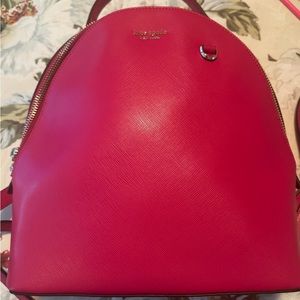 Kate Spade Red Leather Back Pack NEW